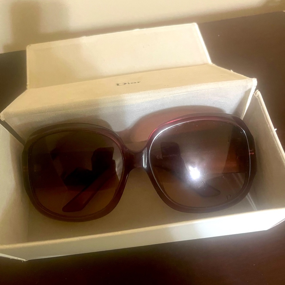 Vintage authentic Dior burgundy sunglasses
